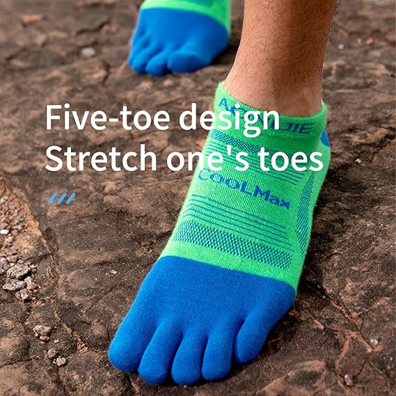 Toe Socks for Men and Women High Performance Athletic Running Five Finger Ankle Socks
