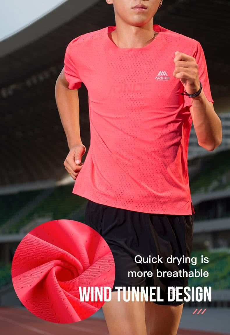 Male Outdoor Running T-shirt Quick Drying Summer