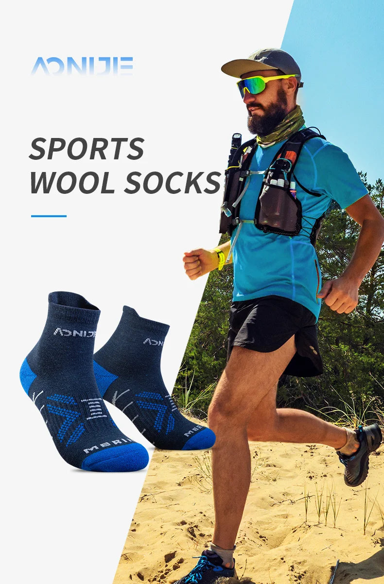 One Pair AONIJIE E4828 E4829 Thickened Wool Socks camping socks