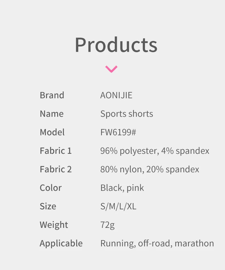 AONIJIE - Women's Running Shorts - Lightweight, Quick Dry with Pockets - FW6199