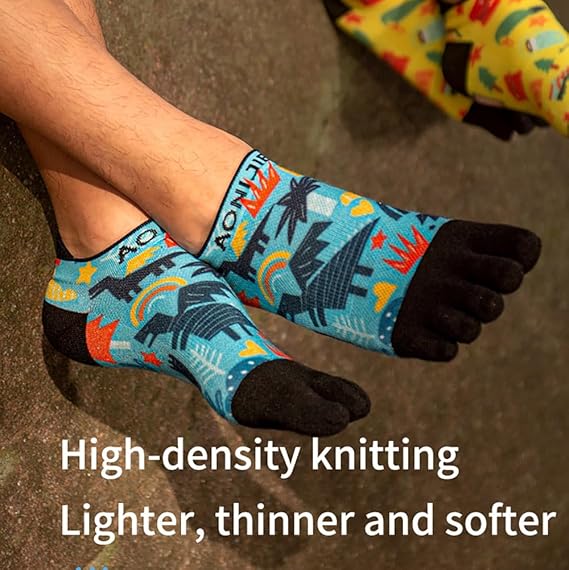 AONIJIE Toe Socks for Men Women Athletic Running Five Finger Socks