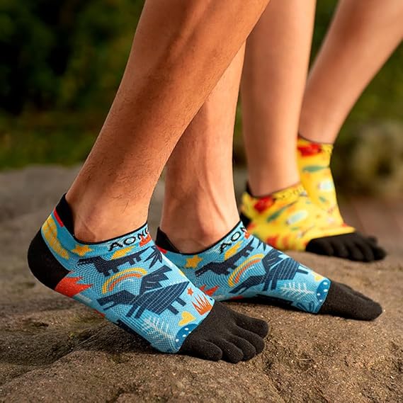 AONIJIE Toe Socks for Men Women Athletic Running Five Finger Socks