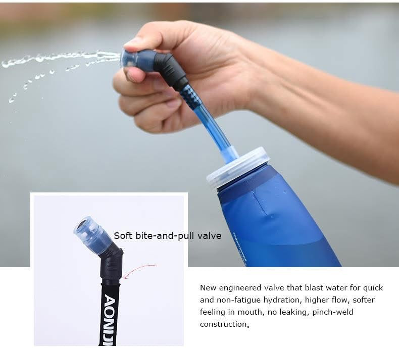 AONIJIE Sport Foldable Water Bag 350ml 600ml Soft Flask BPA Free Water Bottle for Running Marathon Hydration Bladder Pack Vest