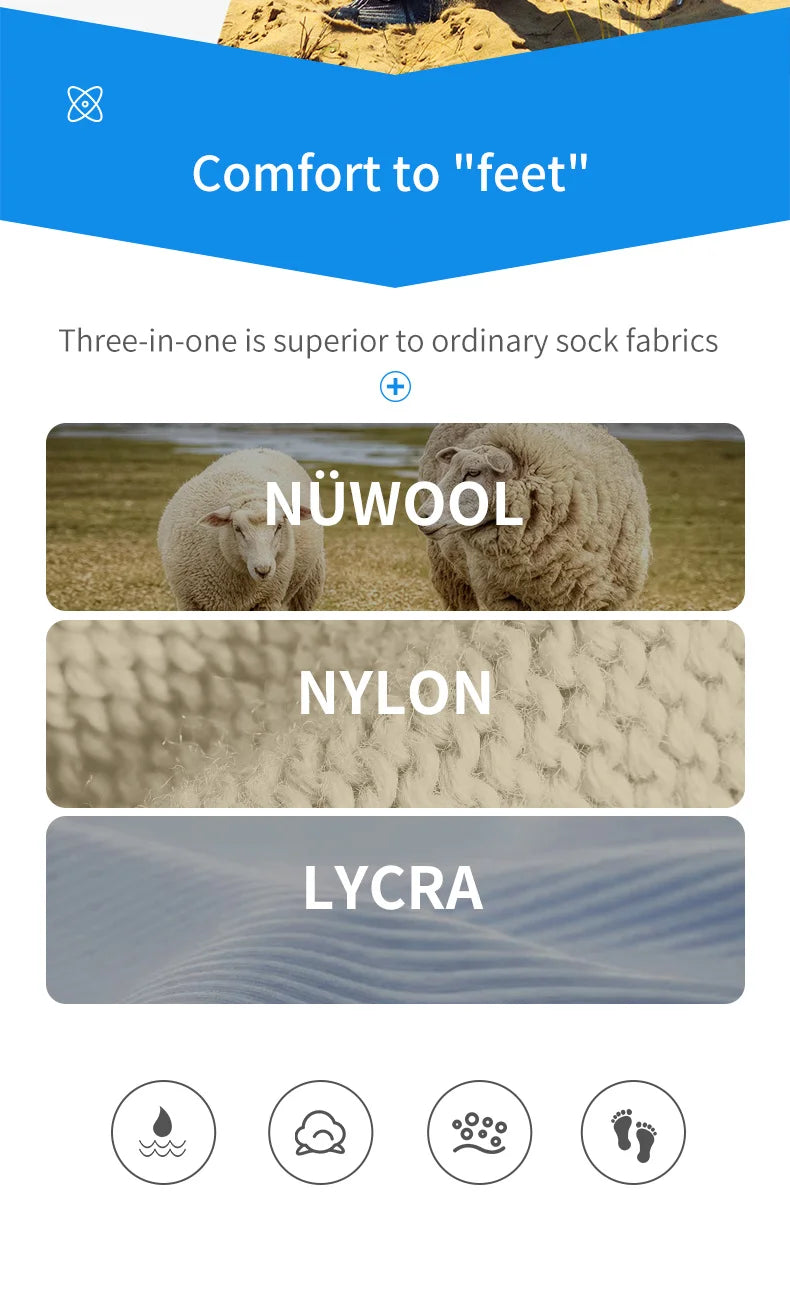 One Pair AONIJIE E4828 E4829 Thickened Wool Socks camping socks