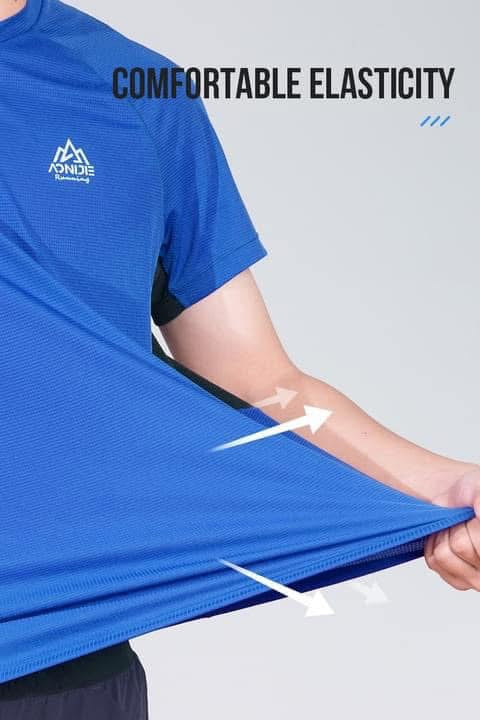 Men Sports T-shirt Quick-drying Outdoor Running Fitness Cycling Yoga Exercise Male Short Sleeve