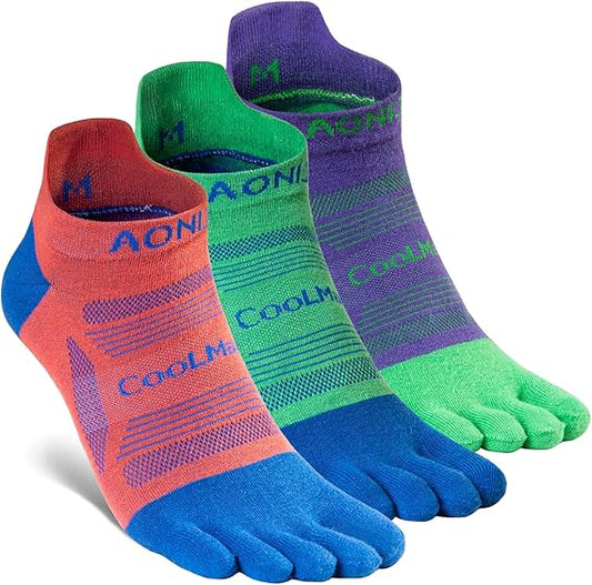 Toe Socks for Men and Women High Performance Athletic Running Five Finger Ankle Socks