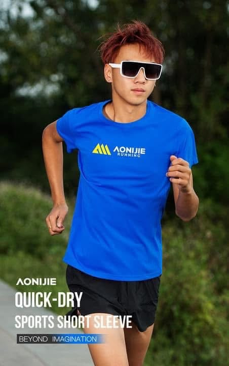 Male Sports Short Sleeve Quick Drying Outdoor Running Short Shirts&nbsp;
