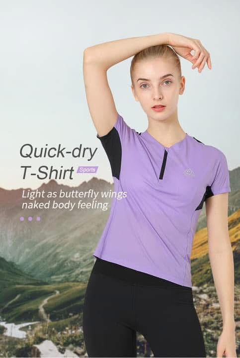 Women Sports T-shirt Spring Summer Outdoor Female Short Sleeve for Running Fitness Cycling Yoga Daily Exercise