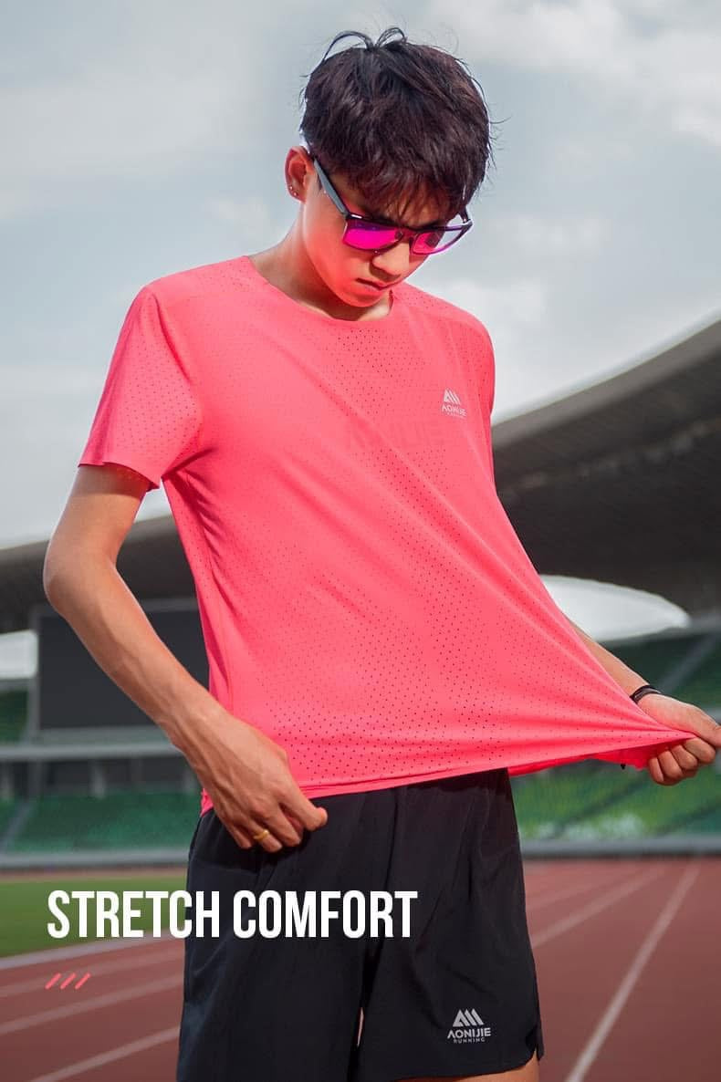 Male Outdoor Running T-shirt Quick Drying Summer