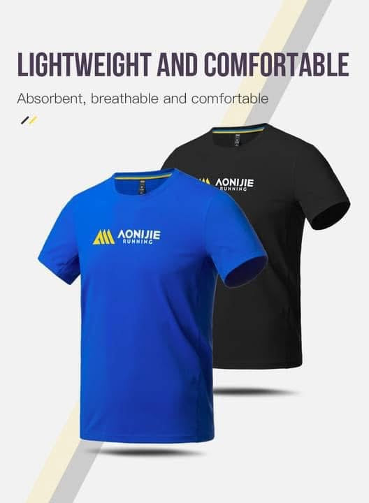 Male Sports Short Sleeve Quick Drying Outdoor Running Short Shirts&nbsp;