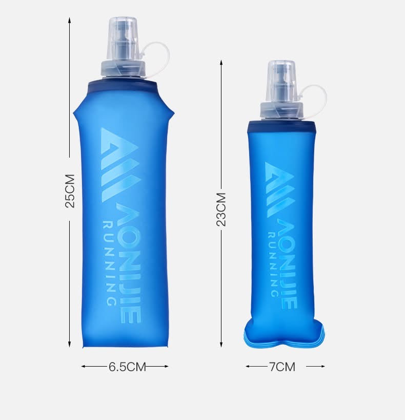 Outdoor TPU Sports Water Bottle Foldable Soft Water Bag 250ML/500ML Off Road Running Soft Flask for Marathon Riding