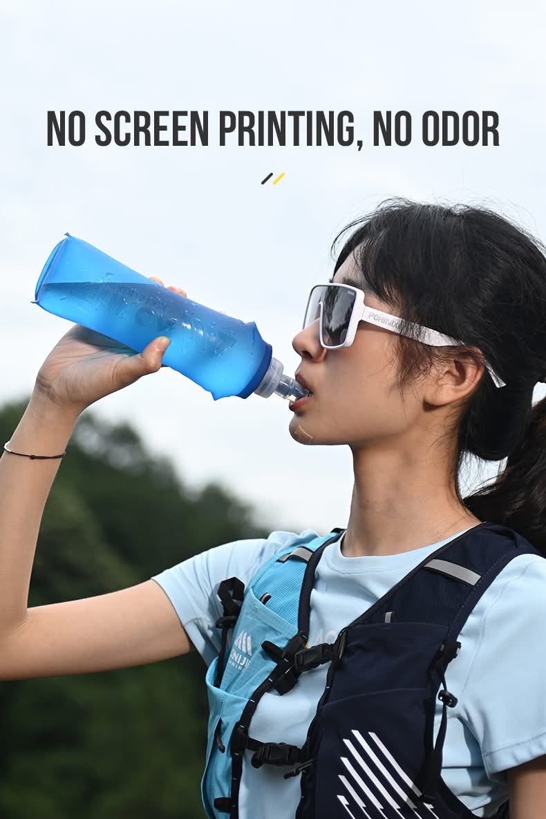 Outdoor TPU Sports Water Bottle Foldable Soft Water Bag 250ML/500ML Off Road Running Soft Flask for Marathon Riding