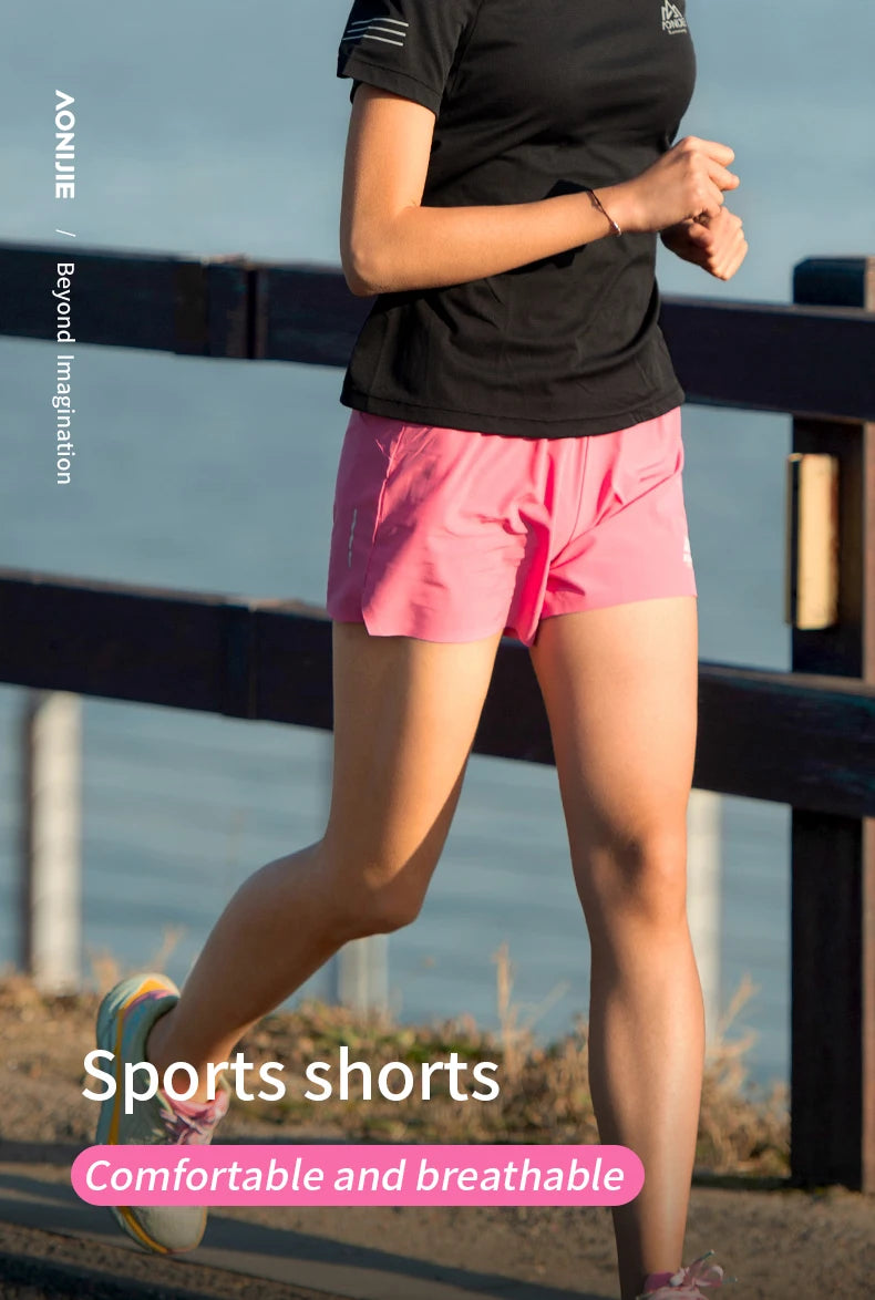 AONIJIE - Women's Running Shorts - Lightweight, Quick Dry with Pockets - FW6199