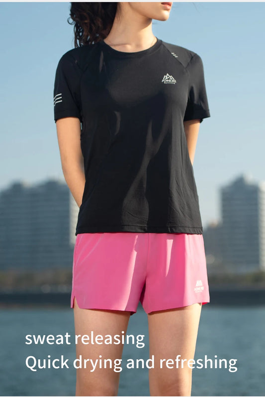 AONIJIE - Women's Running Shorts - Lightweight, Quick Dry with Pockets - FW6199